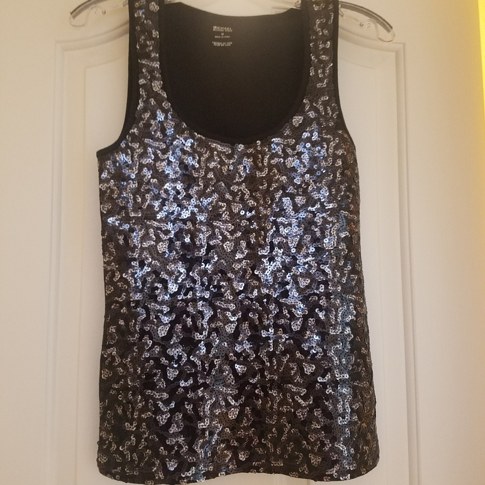 New Michael Kors Sequin Front Tank Top